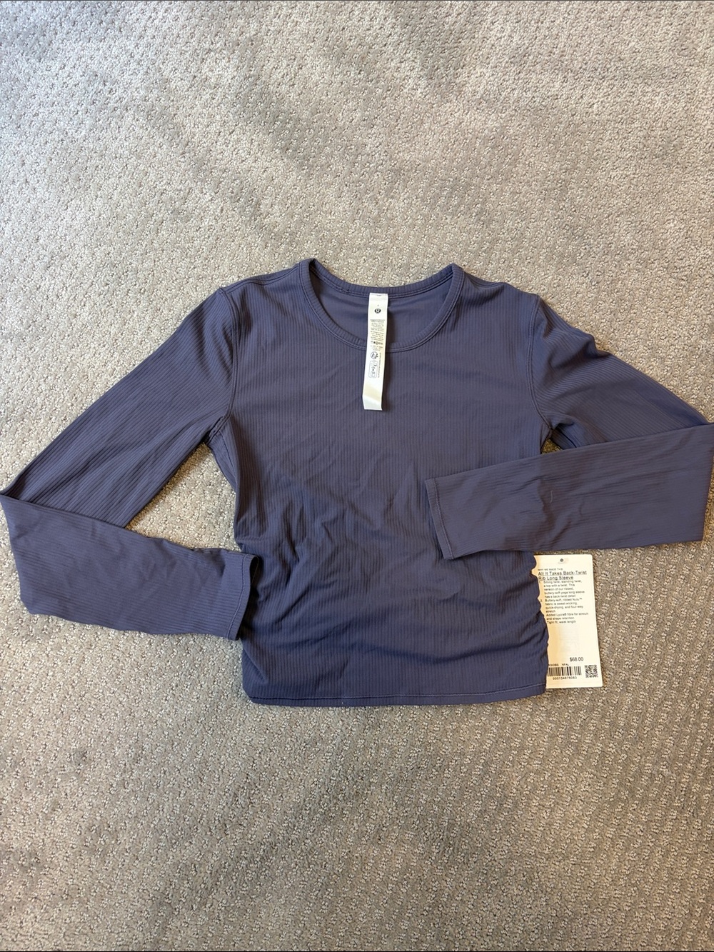 lululemon athletica Ribbed Long Sleeve Top - Dusty Lavender